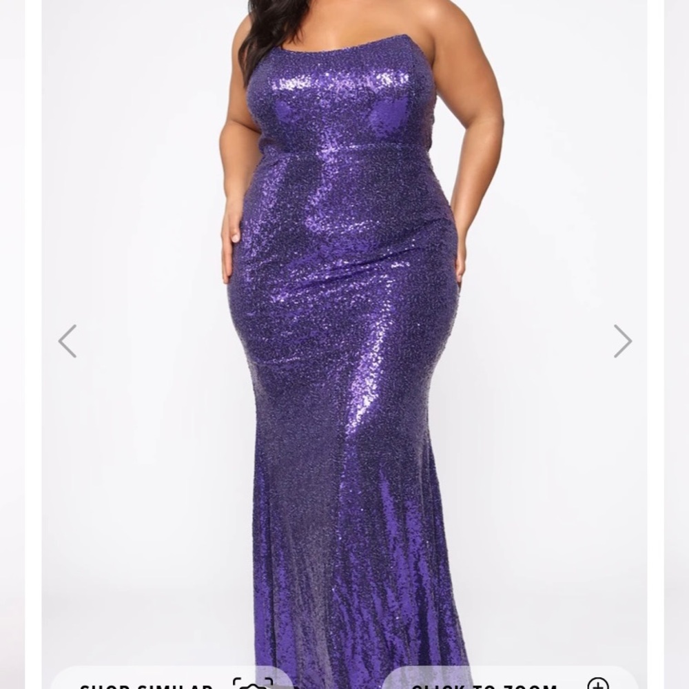 Purple shiny dress